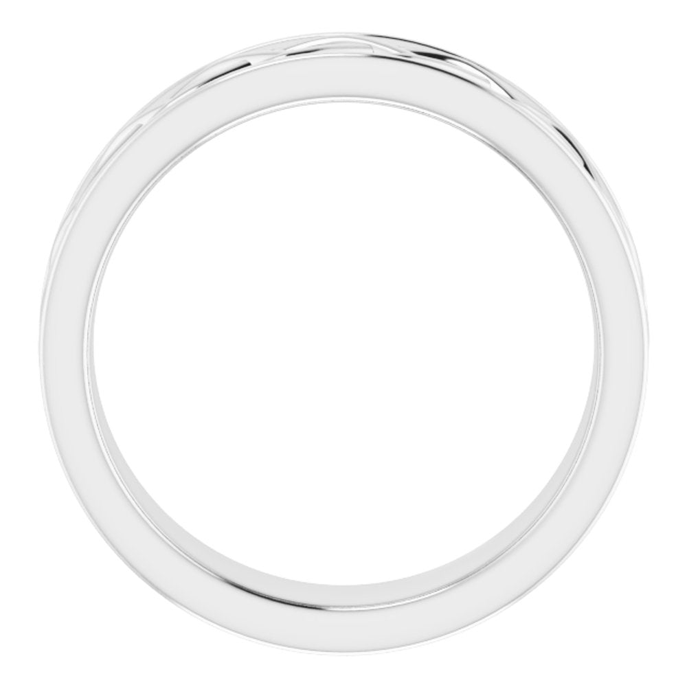 Sterling Silver 6 mm Infinity-Inspired Flat Band Size 7.5