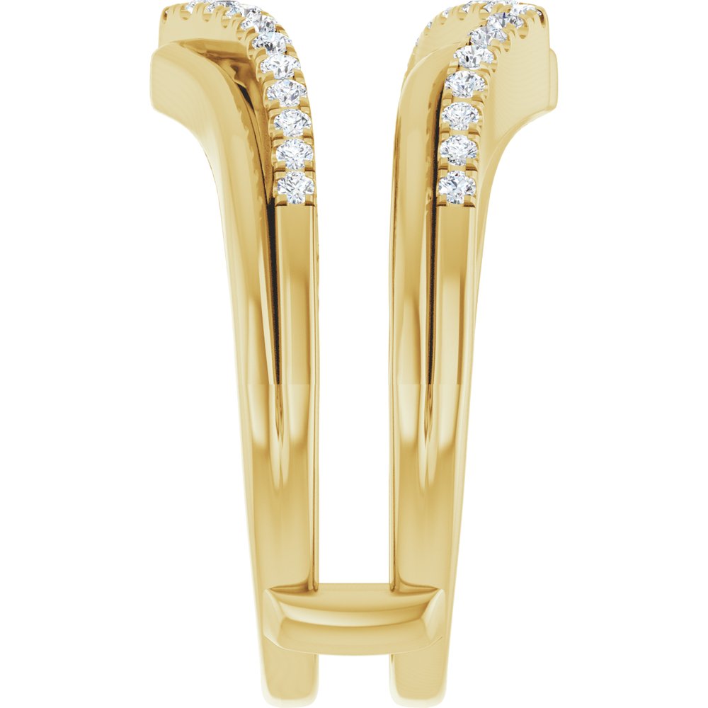 14K Yellow Gold 1/4 CTW Natural Diamond Ring Guard