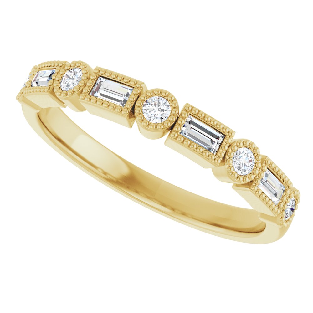 14K Yellow 1/4 CTW Natural Diamond Anniversary Band