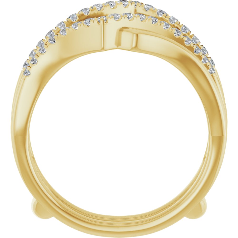 14K Yellow Gold 1/4 CTW Natural Diamond Ring Guard
