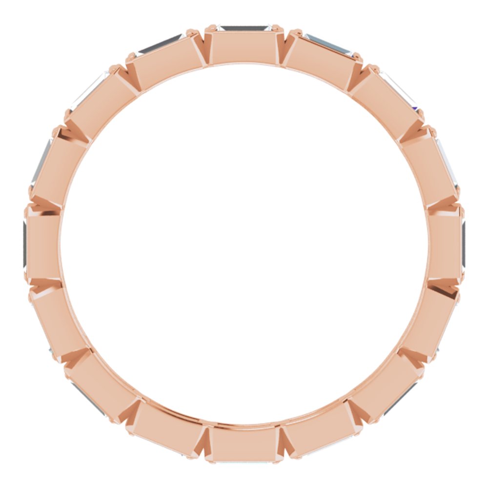 14K Rose Gold 1/2 CTW Natural Diamond Eternity Band Size 7.5