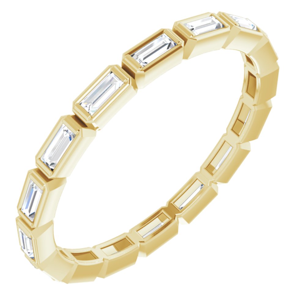 14K Yellow Gold 3/8 CTW Natural Diamond Eternity Band Size 5