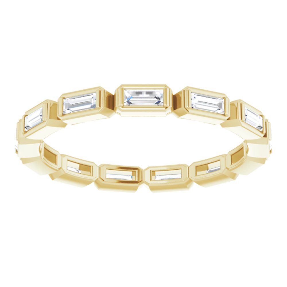 14K Yellow Gold 3/8 CTW Natural Diamond Eternity Band Size 5.5