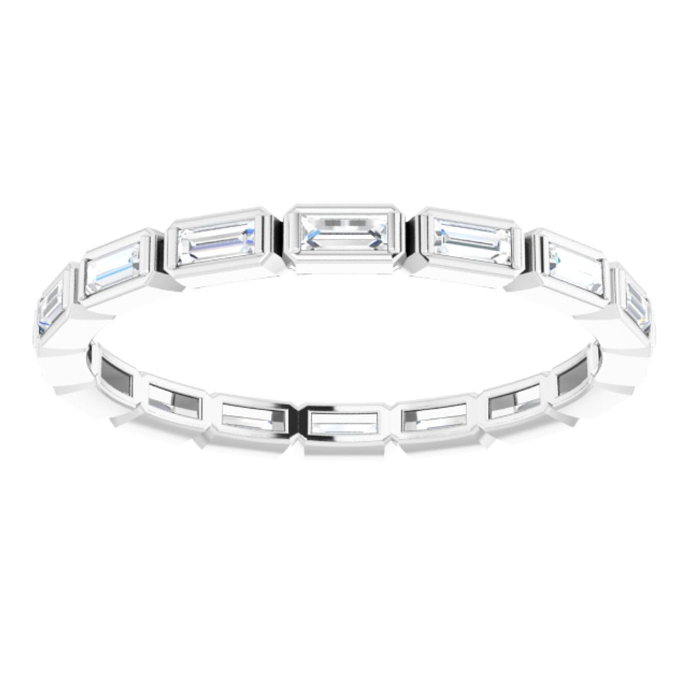 Platinum 1/2 CTW Natural Diamond Eternity Band Size 8