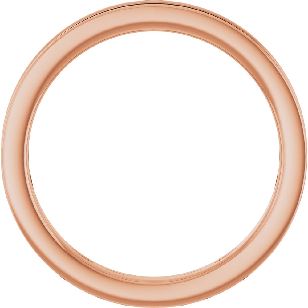 14K Rose 3/8 CTW Natural Diamond Channel Set Anniversary Band