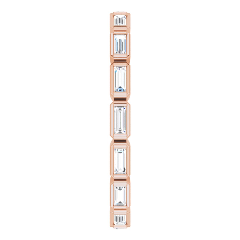 14K Rose Gold 1/2 CTW Natural Diamond Eternity Band Size 7.5