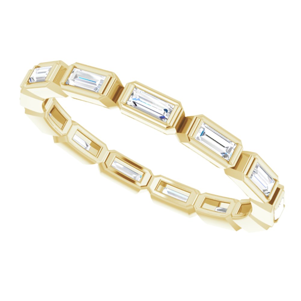 14K Yellow Gold 3/8 CTW Natural Diamond Eternity Band Size 5.5