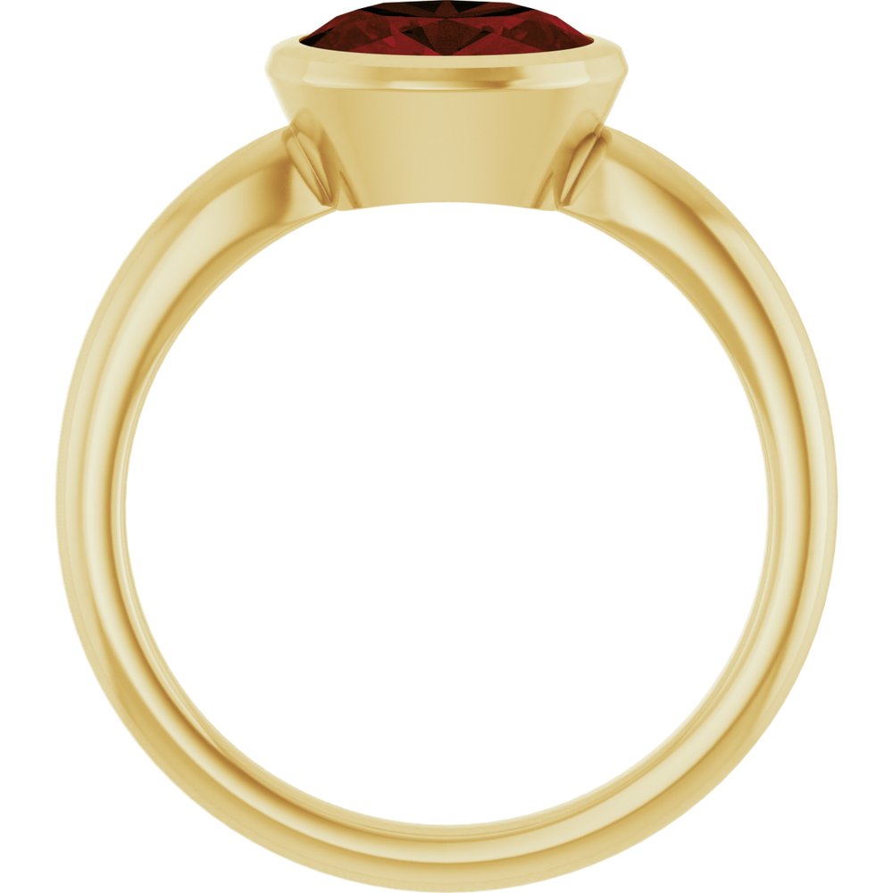 14K Yellow Gold Natural Mozambique Garnet Ring