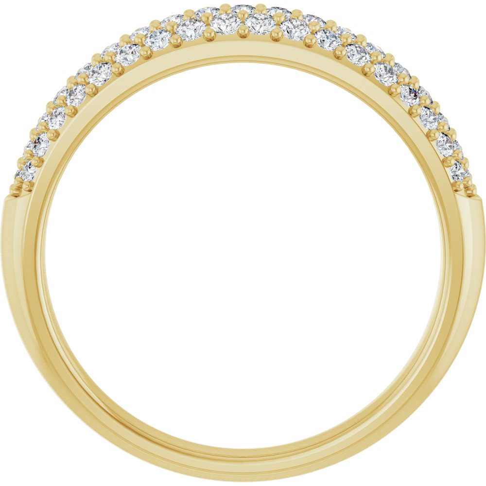14K Yellow 1/2 CTW Natural Diamond Anniversary Band Size 7