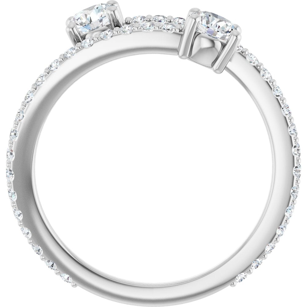 14K White Gold 7/8 CTW Lab-Grown Diamond Ring