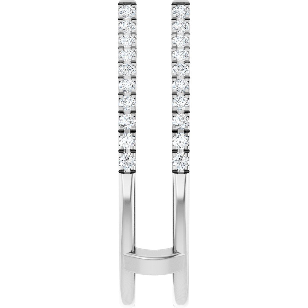 14K White Gold 1/2 CTW Natural Diamond Ring Guard