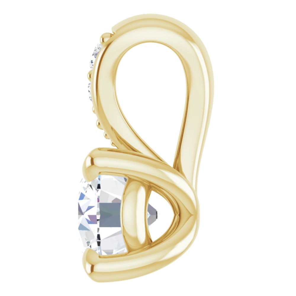 14K Yellow 1/4 Natural Diamond Pendant