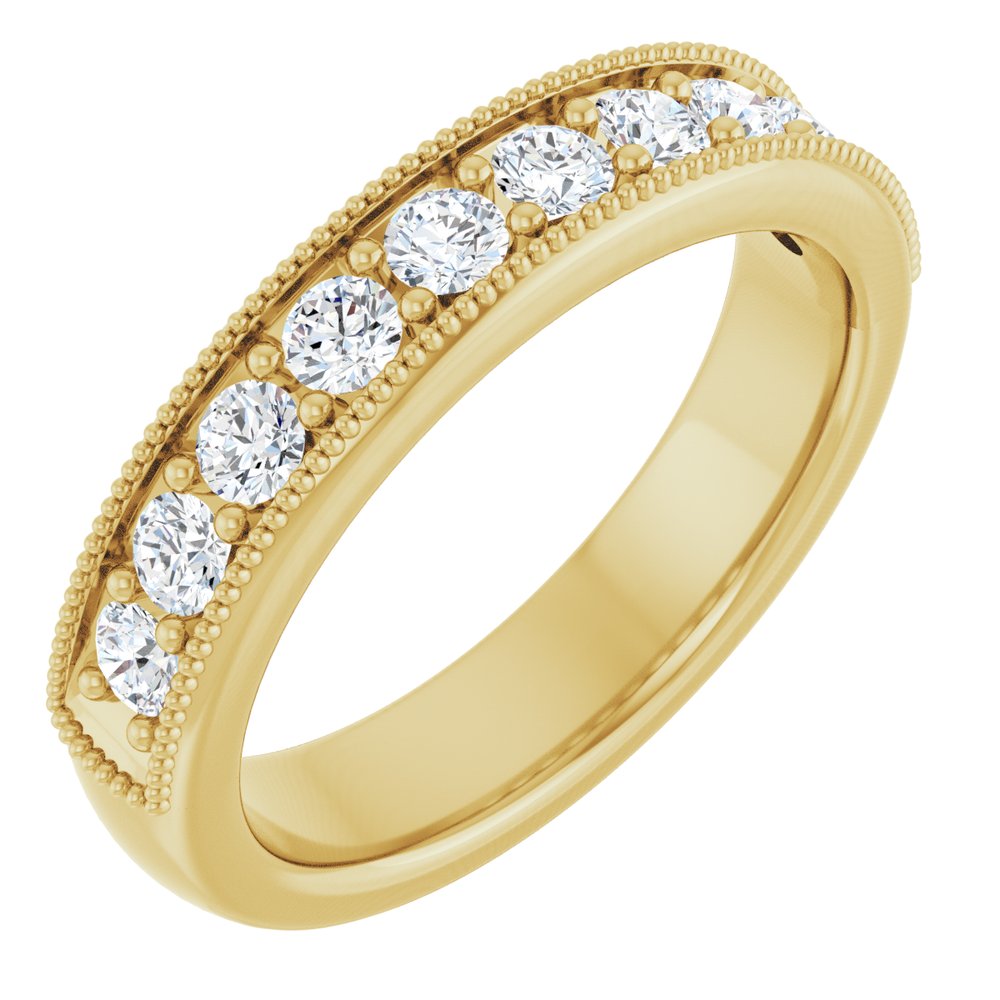 14K Yellow Gold 5/8 CTW Lab-Grown Diamond Anniversary Band
