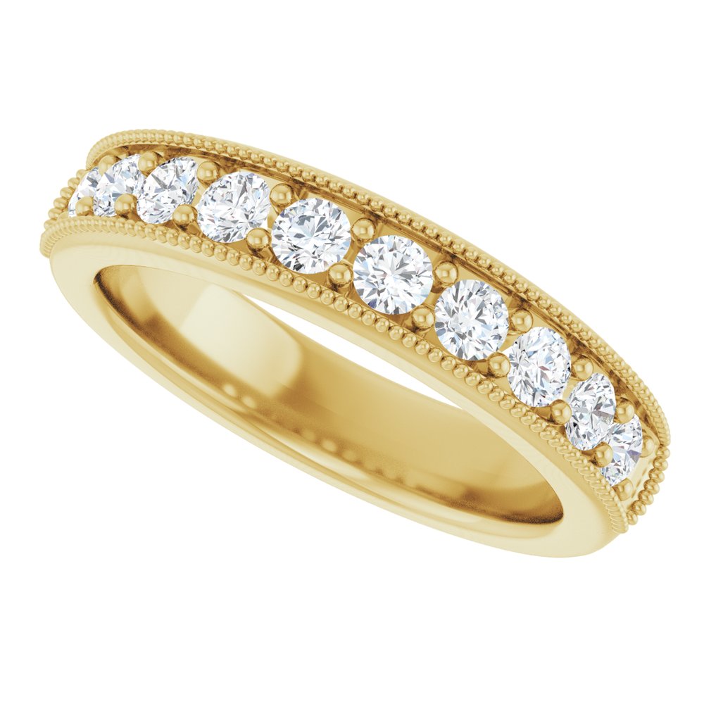 14K Yellow Gold 5/8 CTW Lab-Grown Diamond Anniversary Band