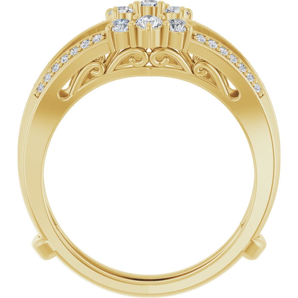 14K Yellow 1/3 CTW Natural Diamond Ring Guard