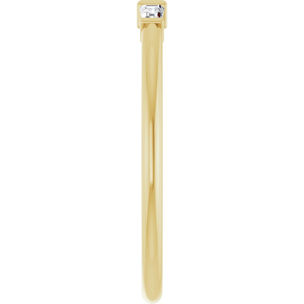 14K Yellow Gold 1/6 CTW Natural Diamond Stackable Ring