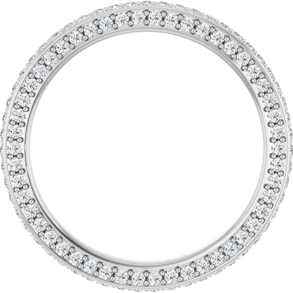 Platinum 3/4 CTW Natural Diamond Eternity Band Size 7
