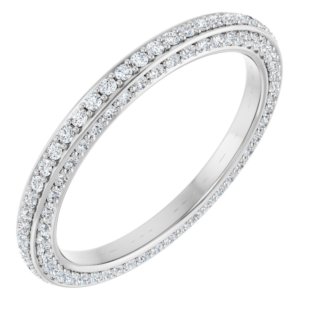 Platinum 3/4 CTW Natural Diamond Eternity Band Size 7