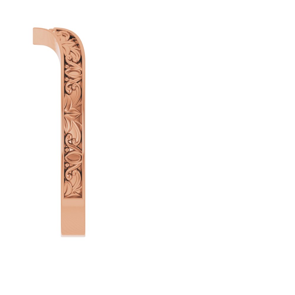 14K Rose Vintage-Inspired V Ring