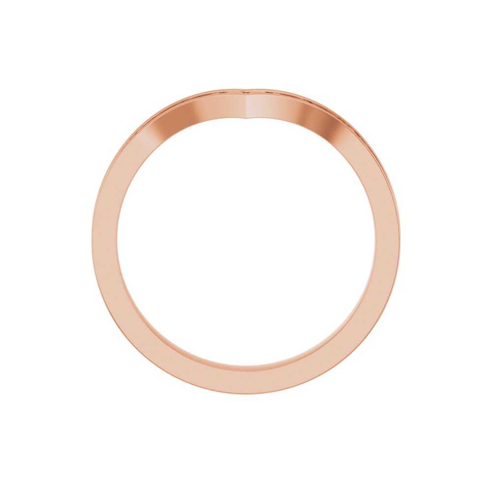 14K Rose Vintage-Inspired V Ring