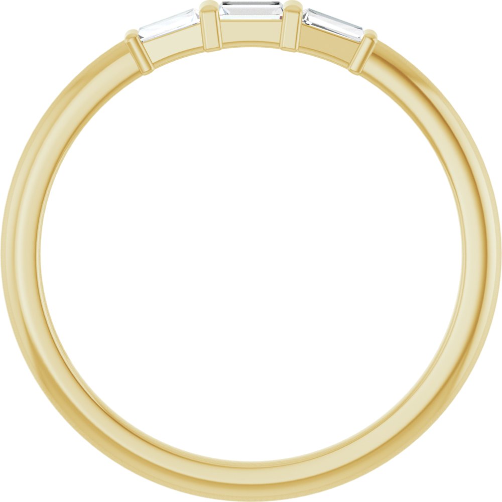 14K Yellow Gold 1/6 CTW Natural Diamond Stackable Ring