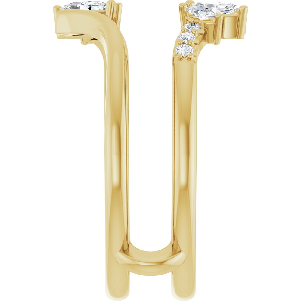 14K Yellow Gold 1/4 CTW Lab-Grown Diamond Ring Guard