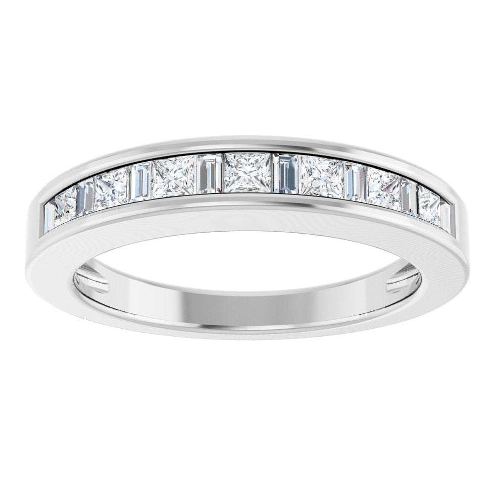 14K White 1/2 CTW Natural Diamond Anniversary Band