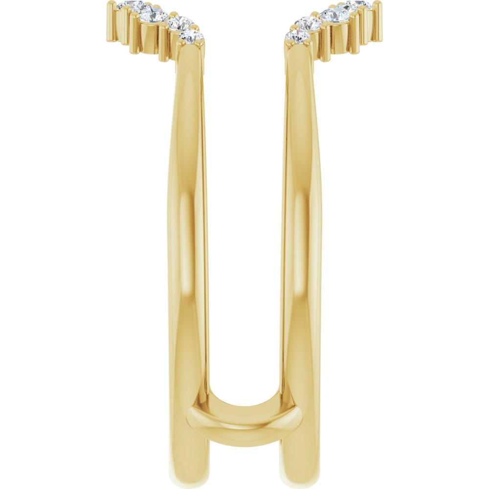 14K Yellow Gold 1/6 CTW Natural Diamond Ring Guard
