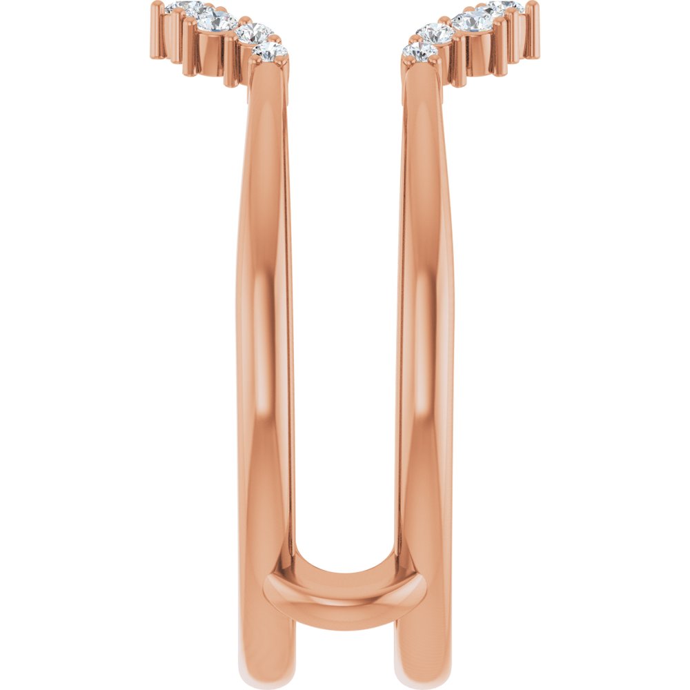 14K Rose 1/6 CTW Natural Diamond Ring Guard