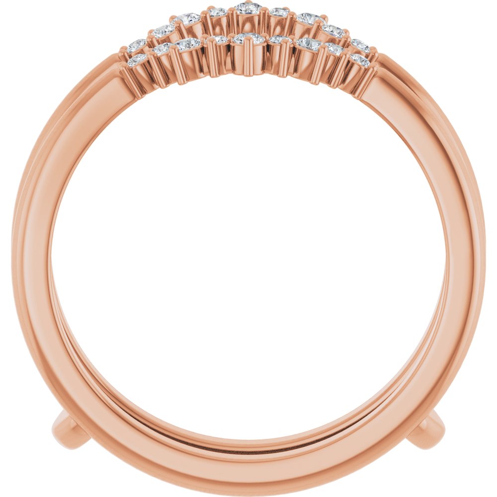 14K Rose 1/6 CTW Natural Diamond Ring Guard