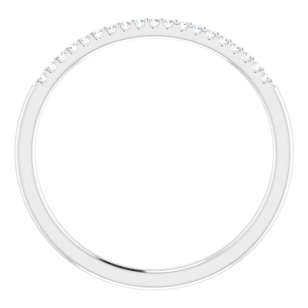 14K White .08 CTW Natural Diamond Band