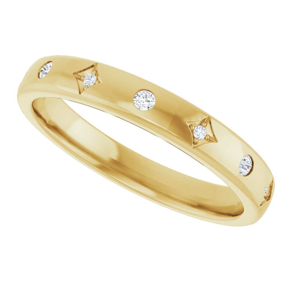 14K Yellow .08 CTW Natural Diamond Anniversary Band