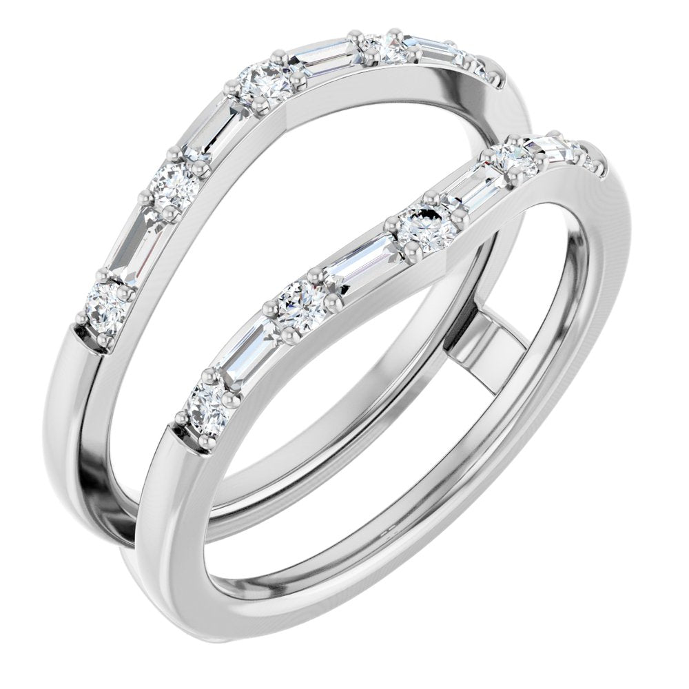 14K White 1/2 CTW Lab-Grown Diamond Ring Guard