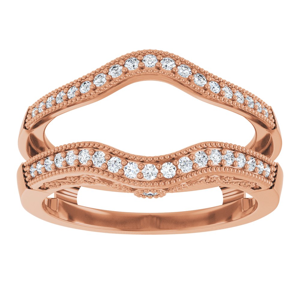 14K Rose 1/4 CTW Natural Diamond Ring Guard