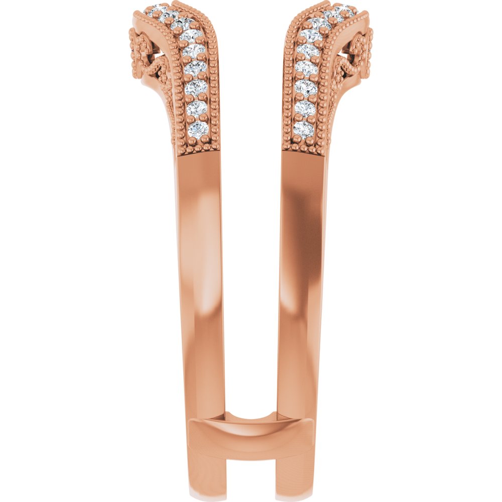 14K Rose 1/4 CTW Natural Diamond Ring Guard