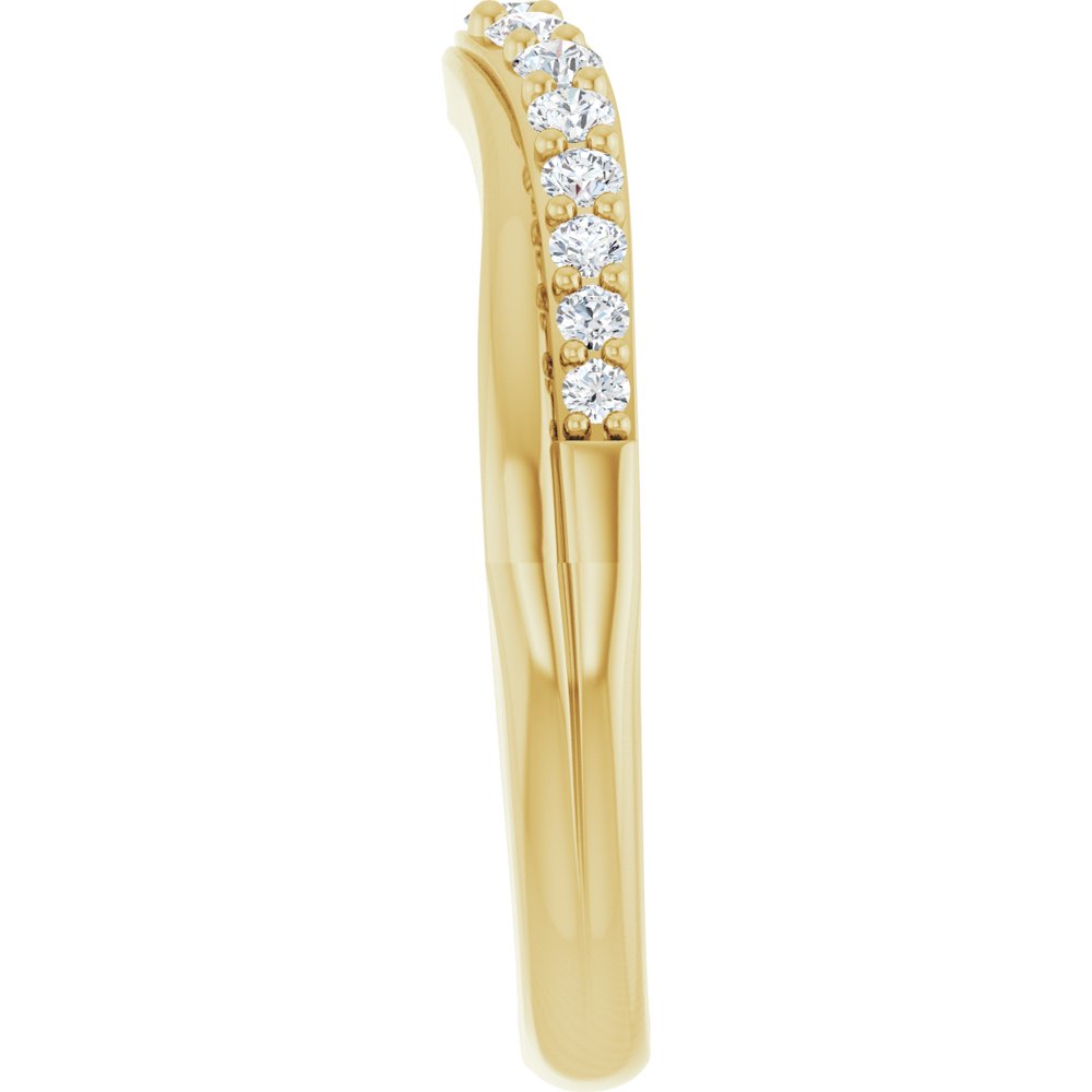 14K Yellow 1/3 CTW Natural Diamond Contour Band