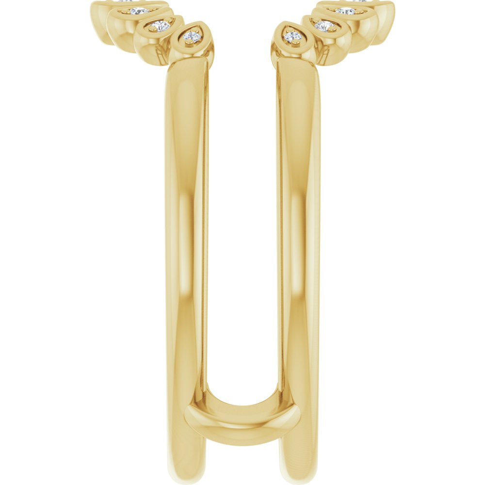 14K Yellow .04 CTW Natural Diamond Ring Guard