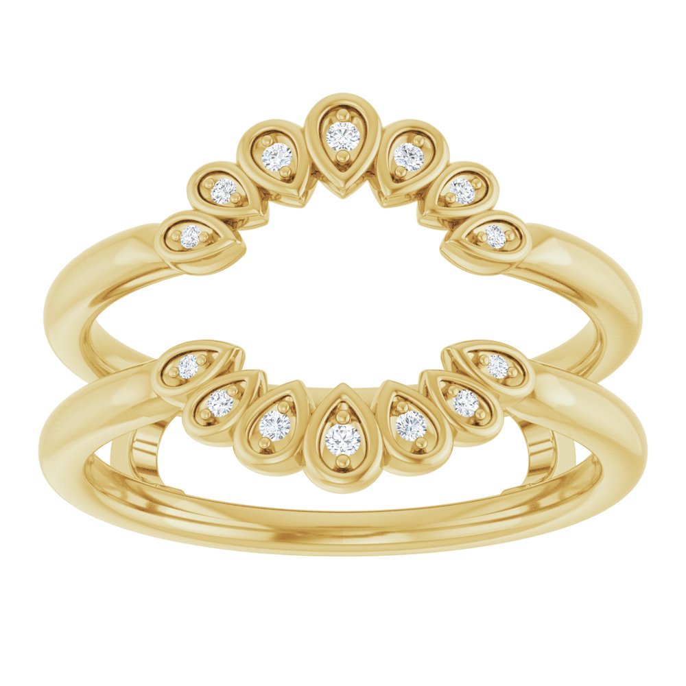 14K Yellow .04 CTW Natural Diamond Ring Guard