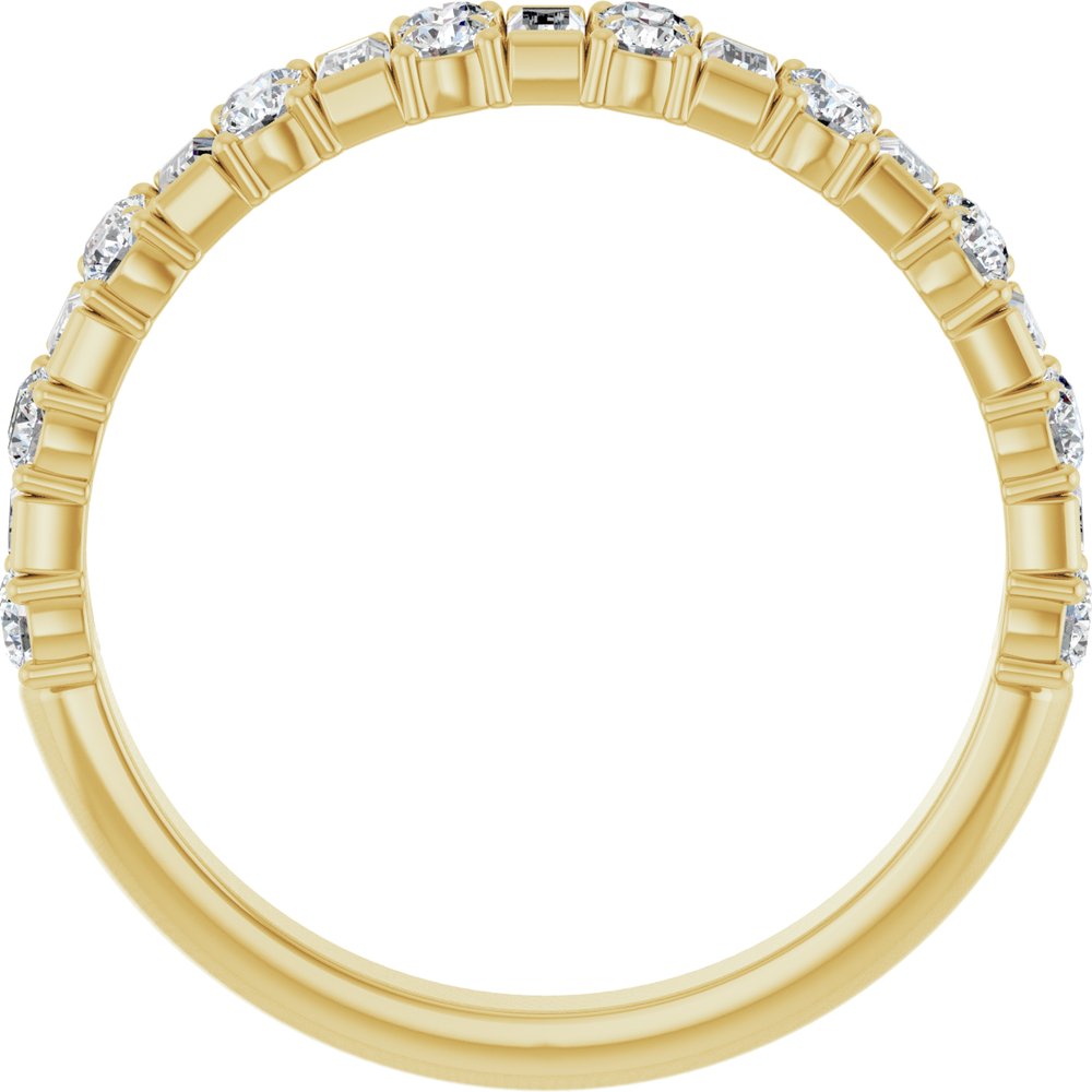 14K Yellow Gold 9/10 CTW Lab-Grown Diamond Anniversary Band