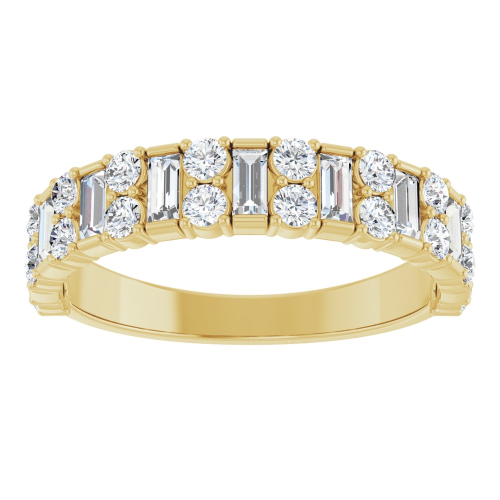 14K Yellow Gold 9/10 CTW Lab-Grown Diamond Anniversary Band