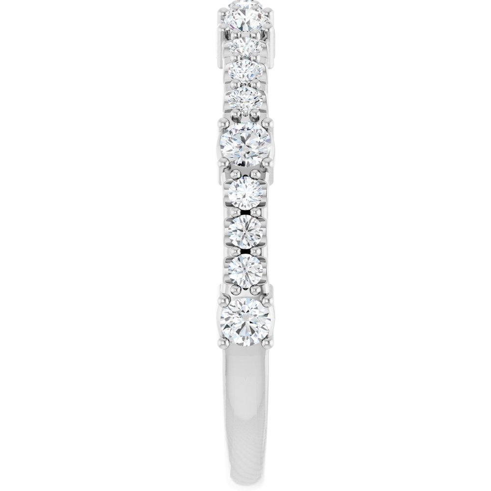 14K White 1/2 CTW Natural Diamond Anniversary Band