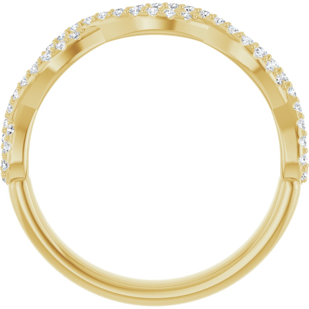 14K Yellow Gold 1/5 CTW Natural Diamond Infinity-Inspired Anniversary Band
