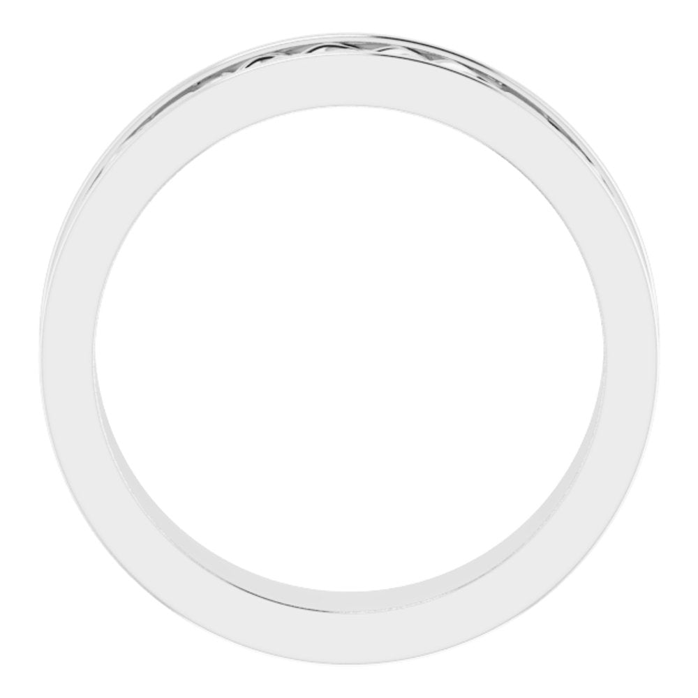 14K White Gold 6 mm Celtic-Inspired Flat Band Size 10