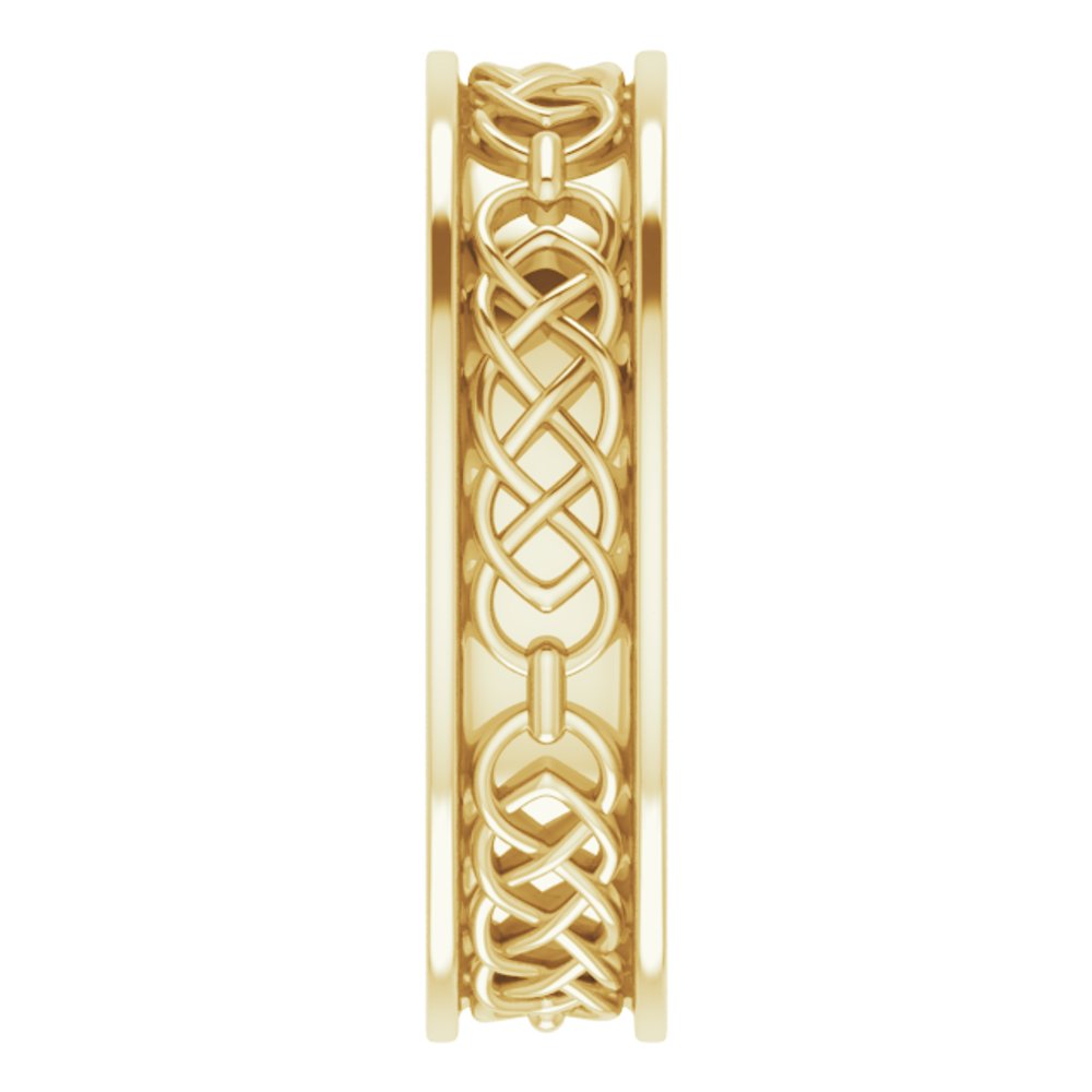 14K Yellow 6 mm Celtic-Inspired Band Size 10