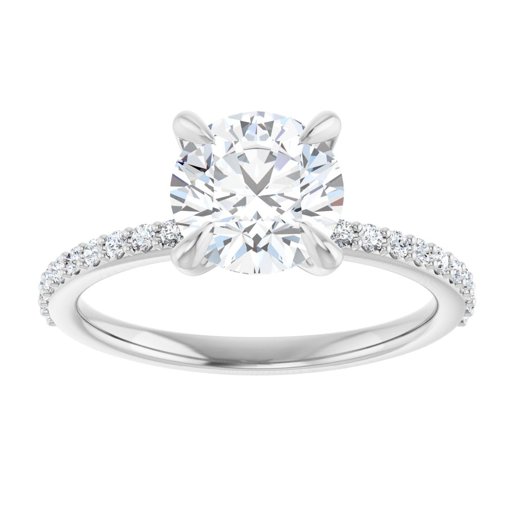 14K White Gold 1 3/4 CTW Lab-Grown Diamond Engagement Ring