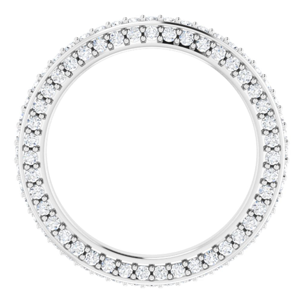 14K White 5/8 CTW Natural Diamond Eternity Band Size 4