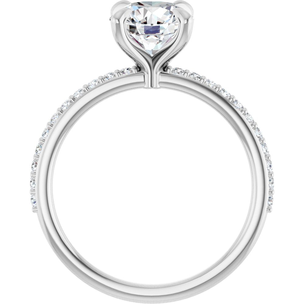 14K White Gold 1 3/4 CTW Lab-Grown Diamond Engagement Ring