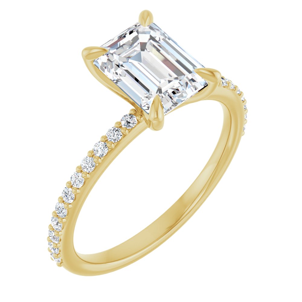 14K Yellow Gold 1 9/10 CTW Lab-Grown Diamond Engagement Ring