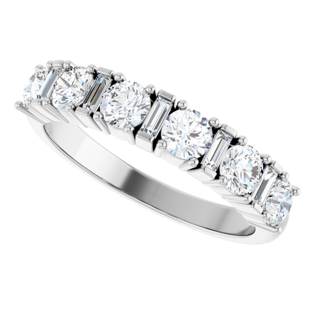 14K White 1 CTW Lab-Grown Diamond Anniversary Band