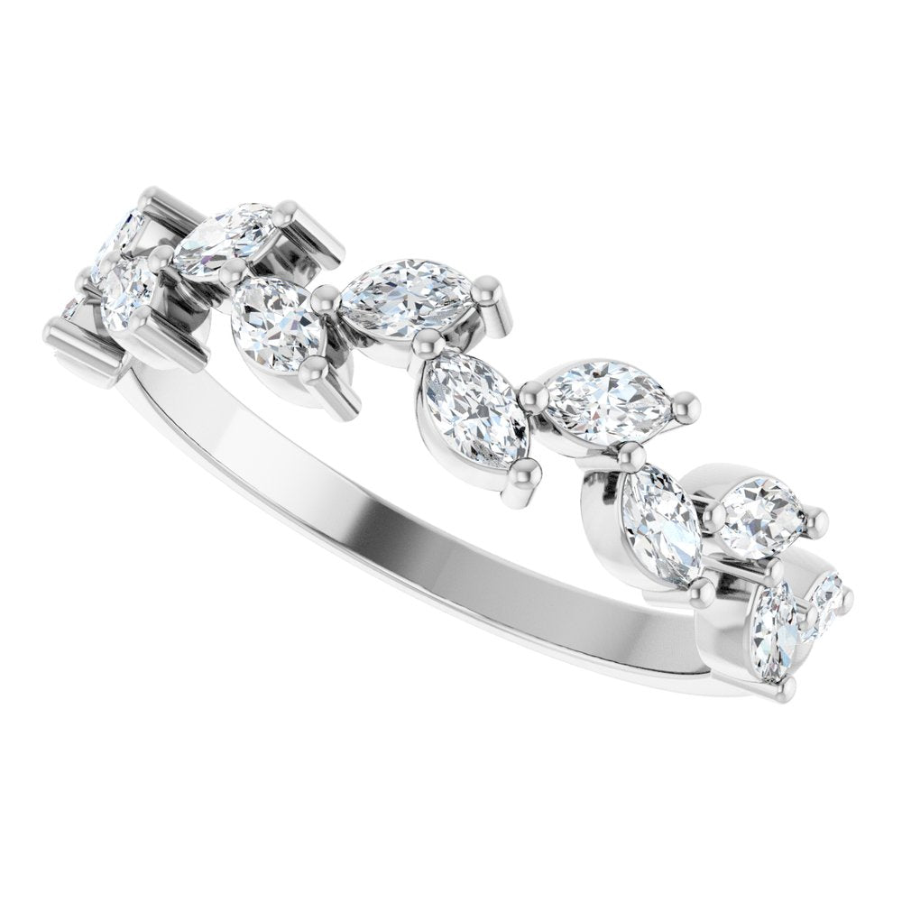 14K White Gold 5/8 CTW Lab-Grown Diamond Anniversary Band